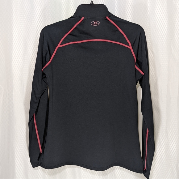 Under Armour Coldgear Semi-Fitted Quarter-Zip Running Jacket, Black/Pink, Medium - Picture 2 of 10